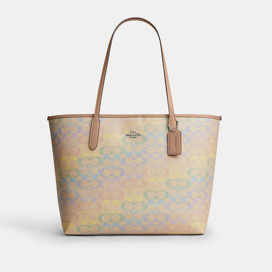 Coach city tote 
In Rainbow Signature Canvas