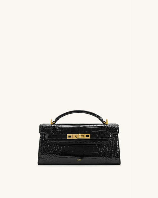 Jw Pei Noor Top Handle Bag - Black Croc
