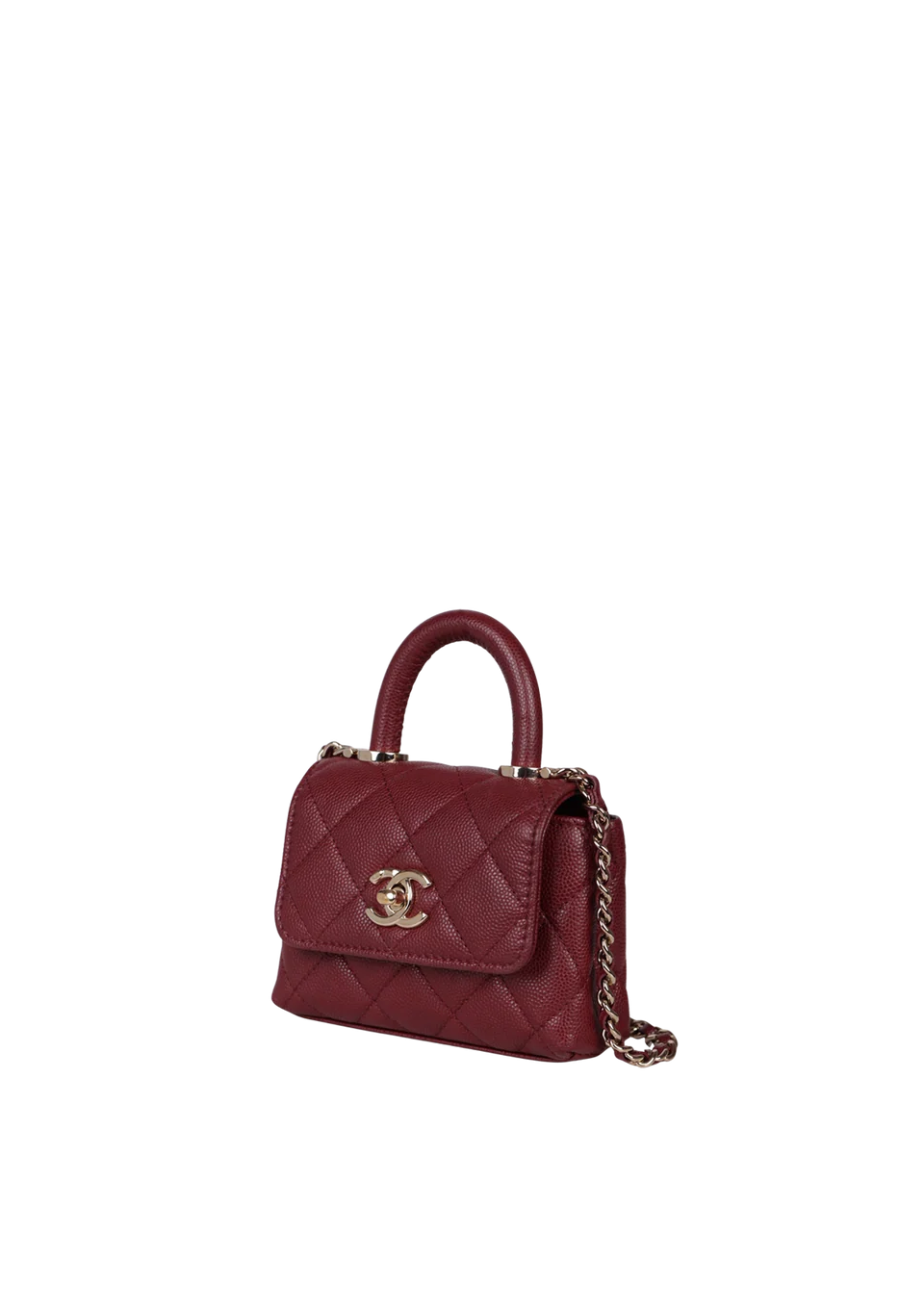 Mini coco top handle burgundy