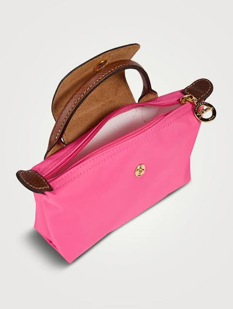 LE PLIAGE ORIGINAL POUCH WITH HANDLE Rose  - Recycled Canvas