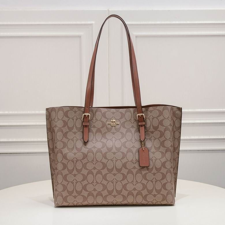 Coach mollie tote in signature canvas ( beige)