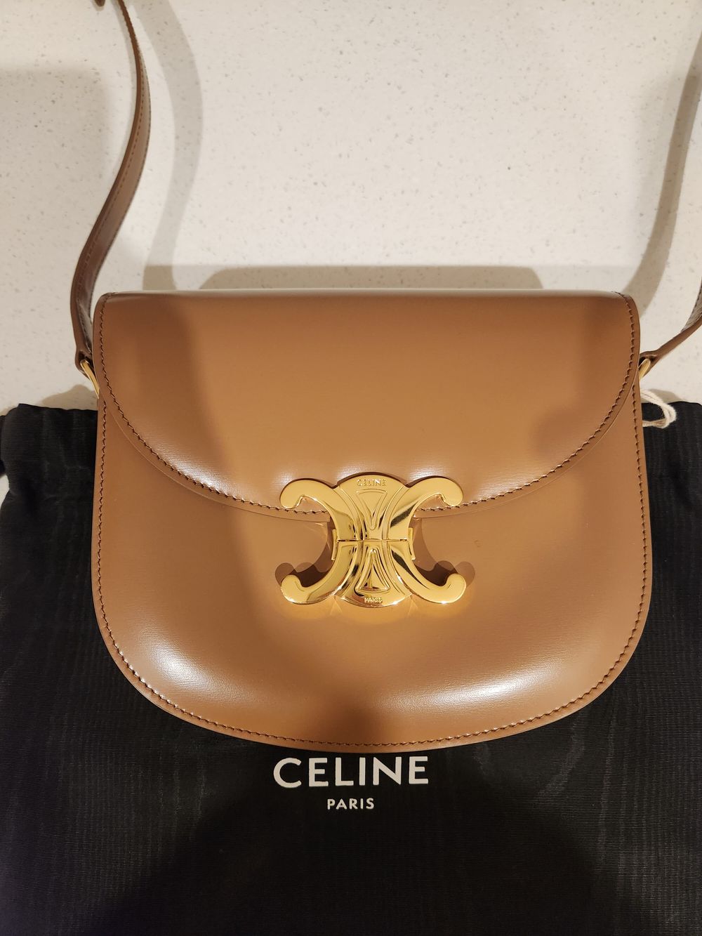 Celine Teen Besace Triomphe In  Brown