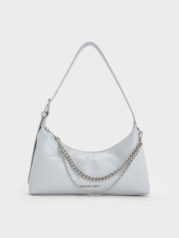Atwood Chain Shoulder Bag - blue