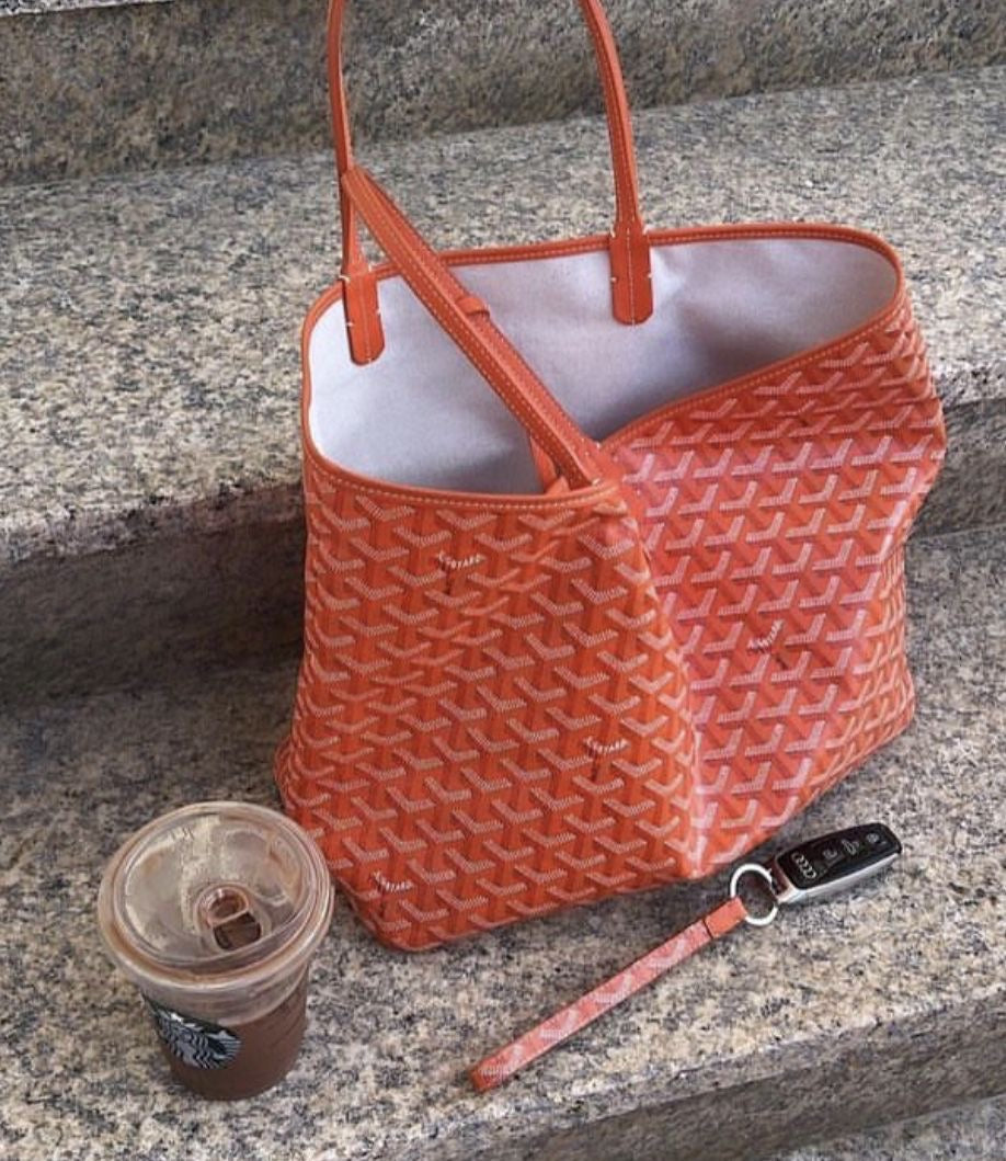 Goyard large tote orange