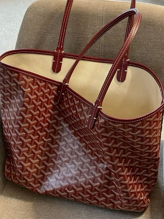 Goyard Medium tote Maroon