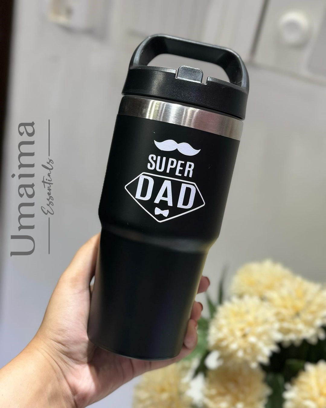 Insulated SS Tumbler 20oz Sippy Straw & Handle ❄️🌡️