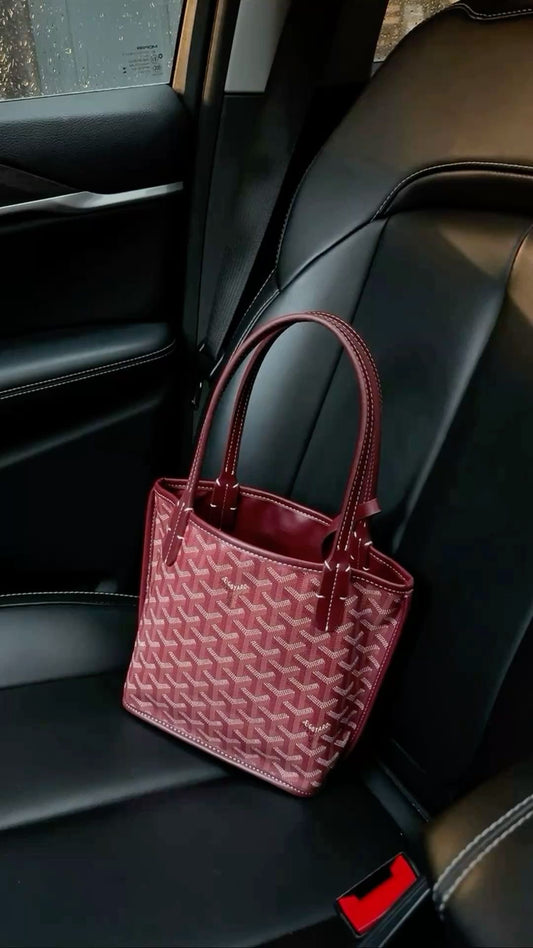 Goyard mini tote wine