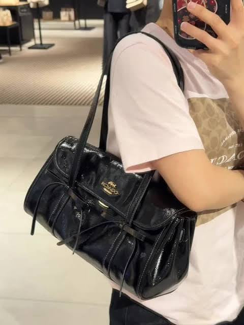 Coach New Bridget Bow Shoulder Bag black