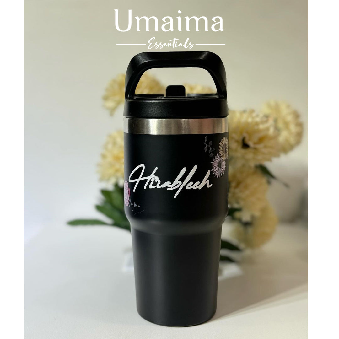 Insulated SS Tumbler 20oz Sippy Straw & Handle ❄️🌡️