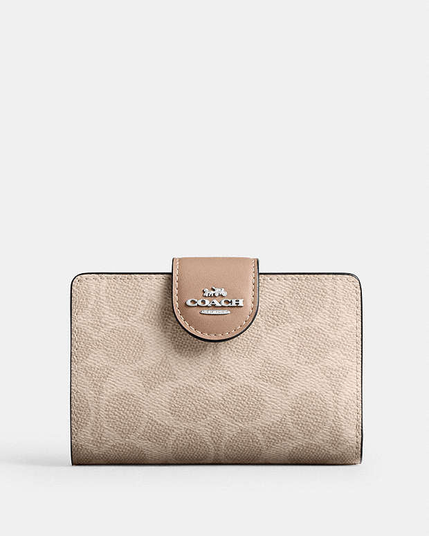 Medium Corner Zip Wallet In Signature Canvas