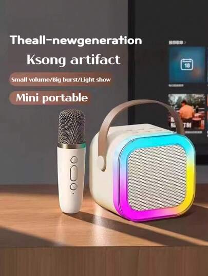 Rechargeable RGB Light Karoke With Mic Bluetooth Party Speaker