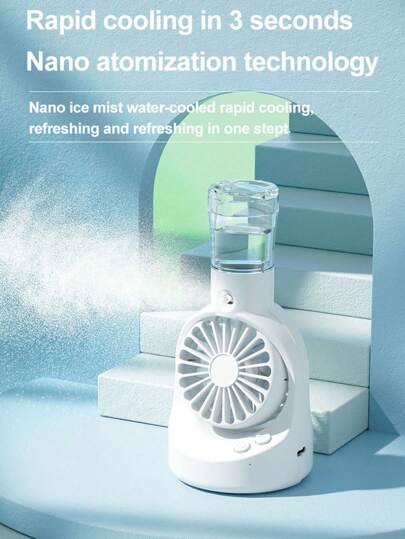 Rechargeable Portable Fan with Nano Mist