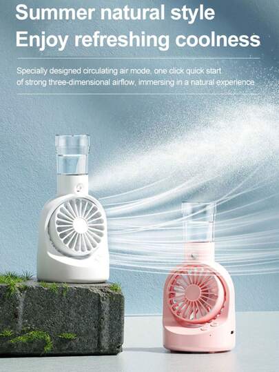 Rechargeable Portable Fan with Nano Mist