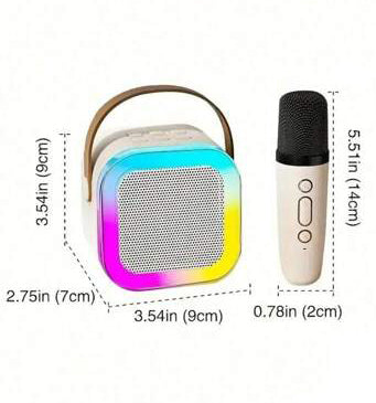 Rechargeable RGB Light Karoke With Mic Bluetooth Party Speaker