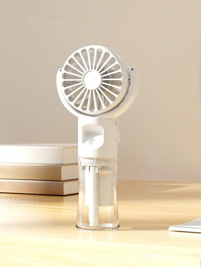 Portable Handheld Rechargeable Misting Fan With Neck Cord