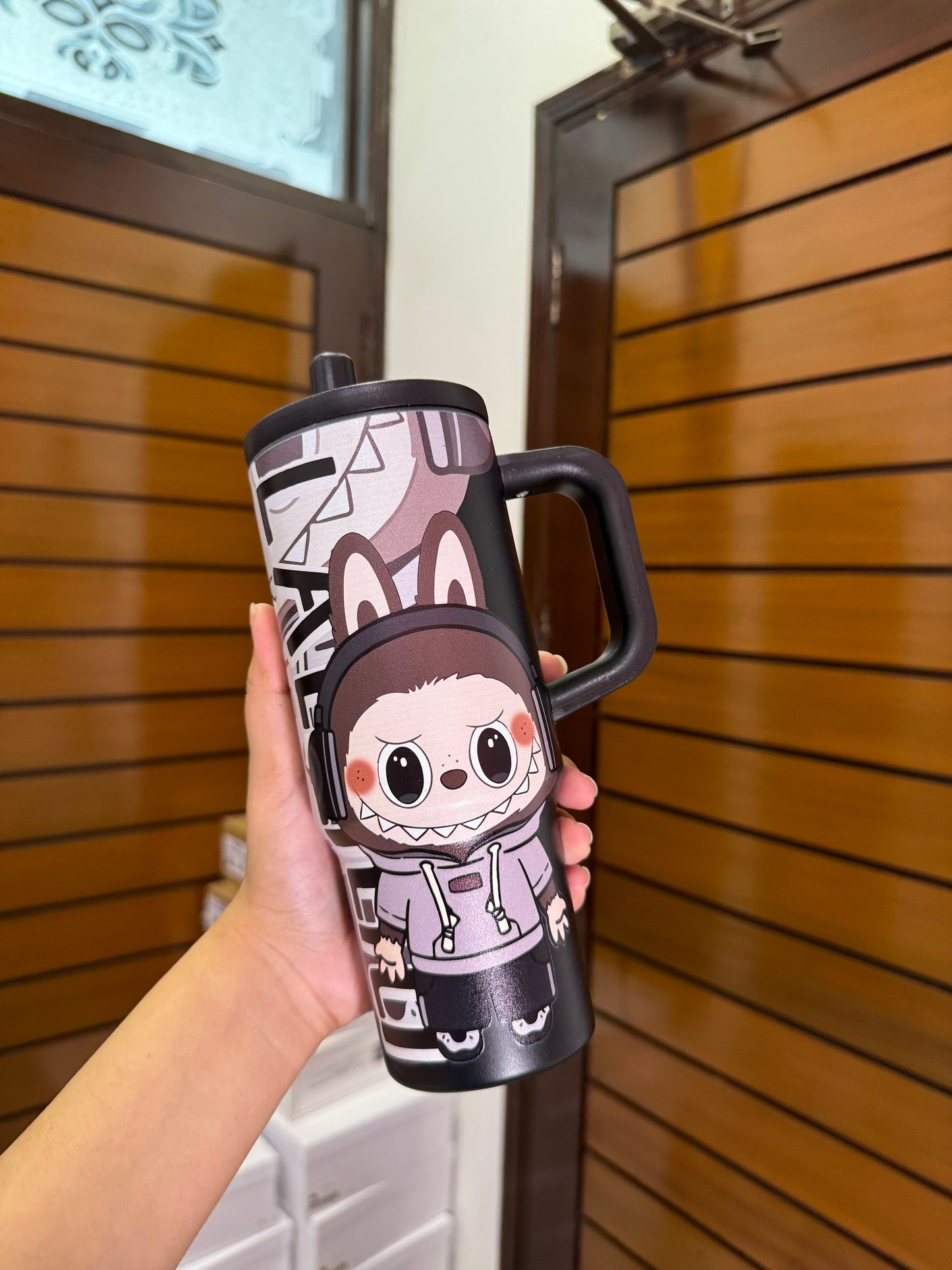 Labubu tumbler black