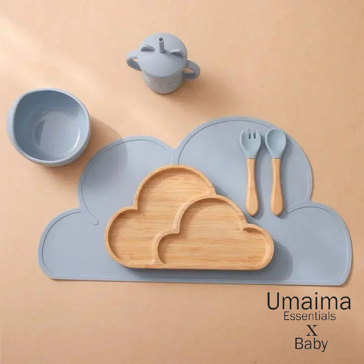 6 Pcs Set Baby Silicone Tableware