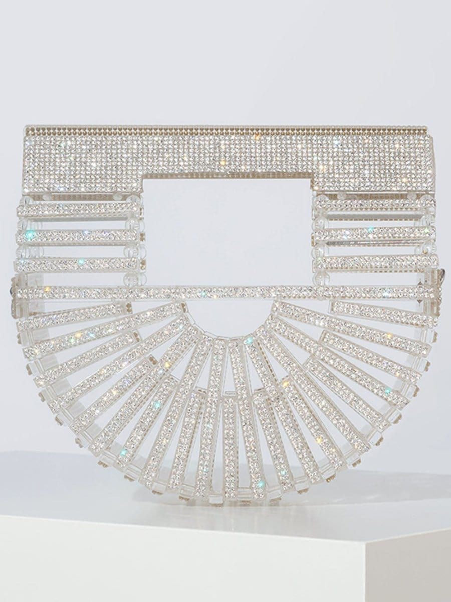 Half Moon bedazzled clutch