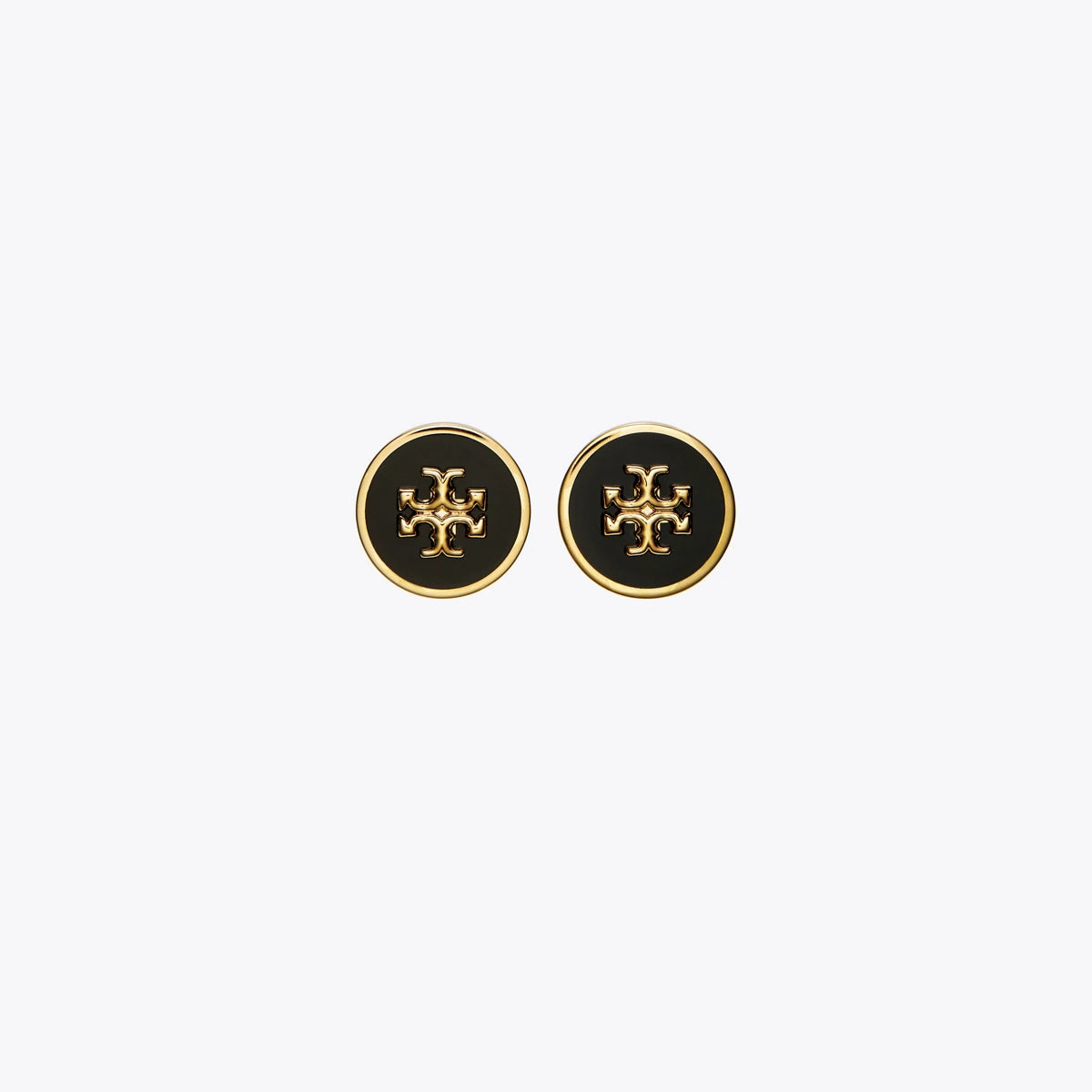 ICON ENAMEL CIRCLE-STUD EARRINGS