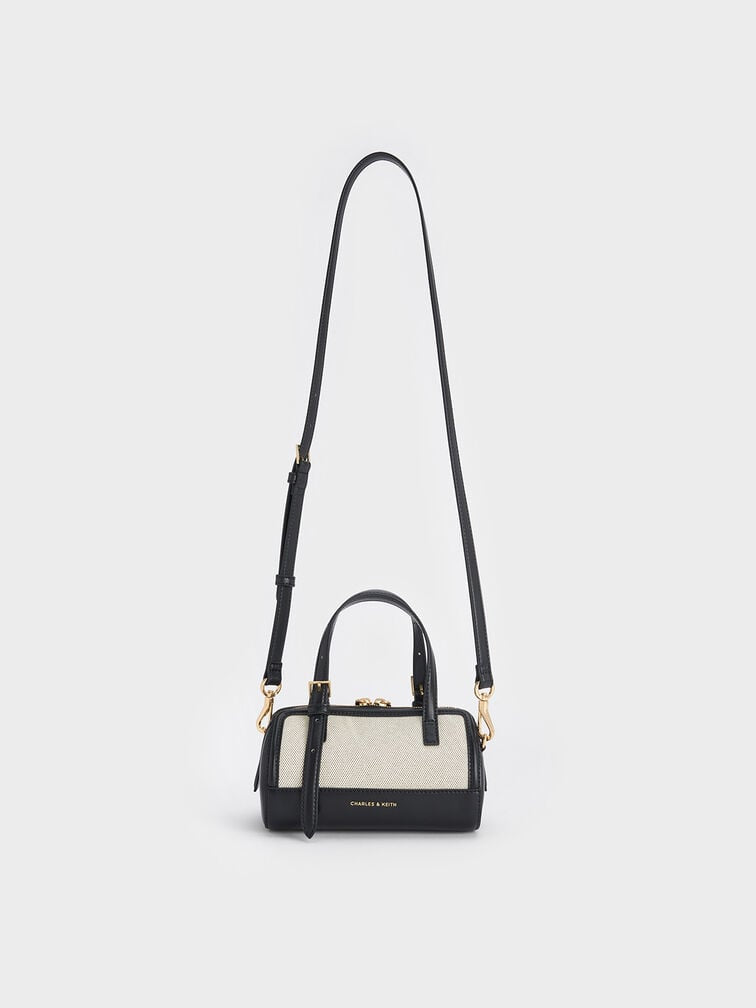 Charles & Keith Enola Canvas Bowling Bag