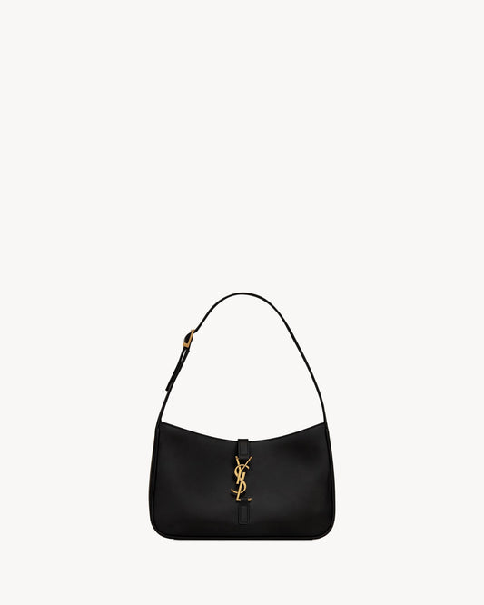 SAINT LAURENT Medium LE 5 À 7 IN SMOOTH LEATHER NOIR
