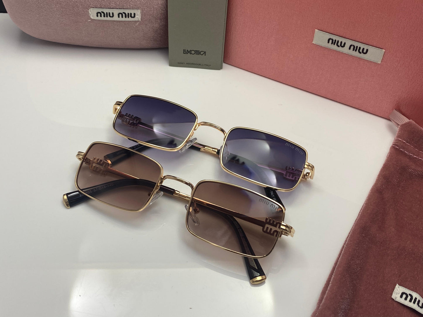 Miu Miu metal square frames