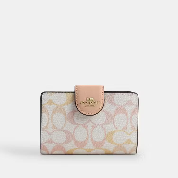 Medium Corner Zip Wallet In Signature Canvas