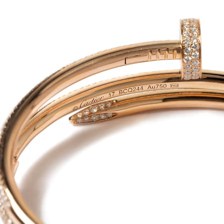 Cartier JUSTE UN CLOU BRACELET, DOUBLE, HALF-PAVED