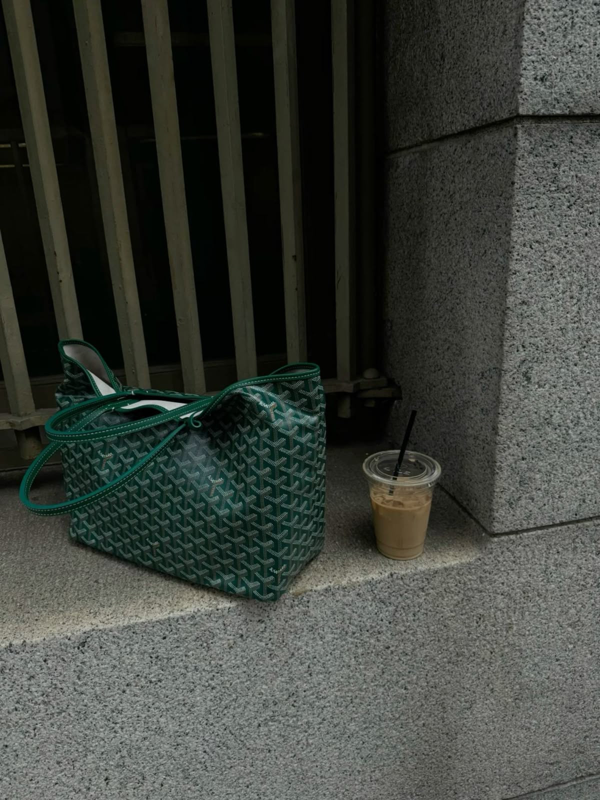 Goyard Medium tote green