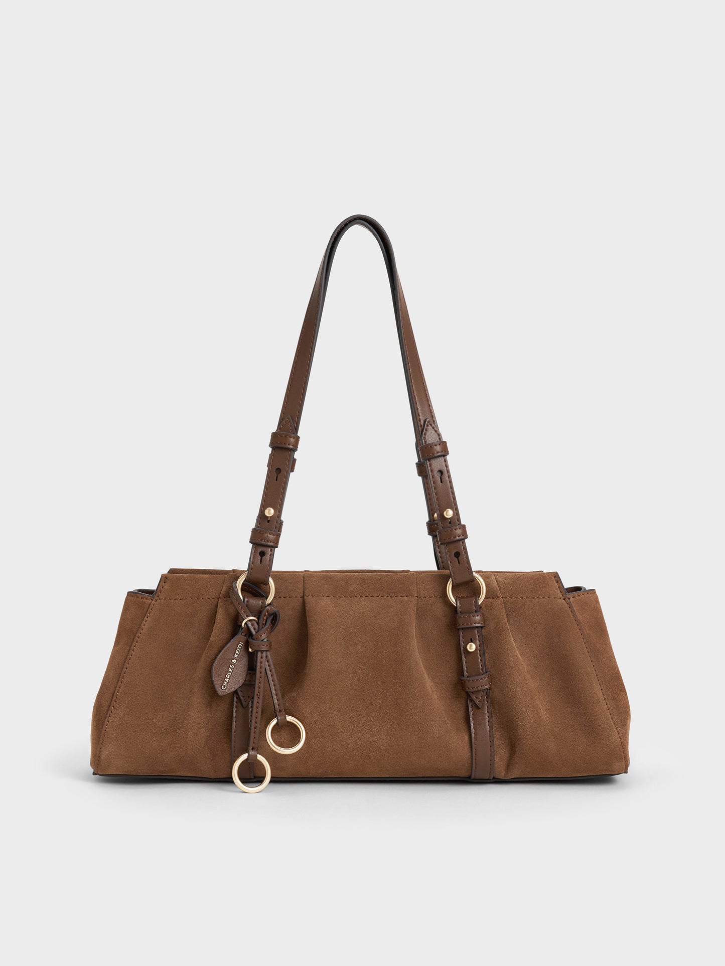 Britton Elongated Shoulder Bag - Mocha Brown
