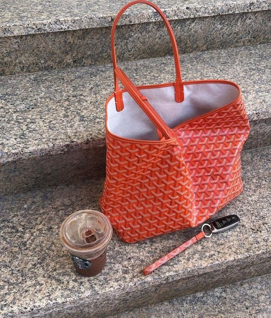 Goyard medium tote orange