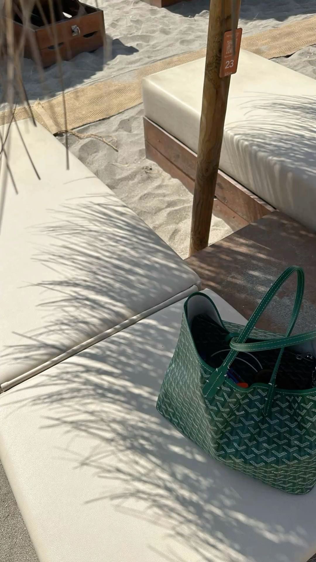 Goyard Medium tote green