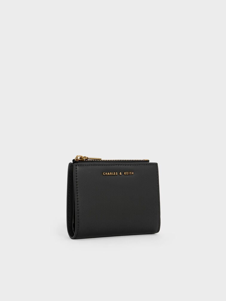 Charles & Keith Harmonee Top Zip Small Wallet- Black