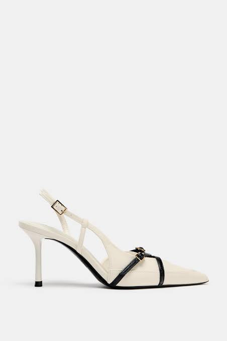 ZARA STRAPPY HEELED BUCKLED SHOES