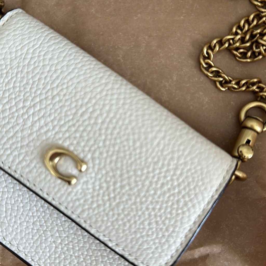 Coach Half Flap Card Case chalk