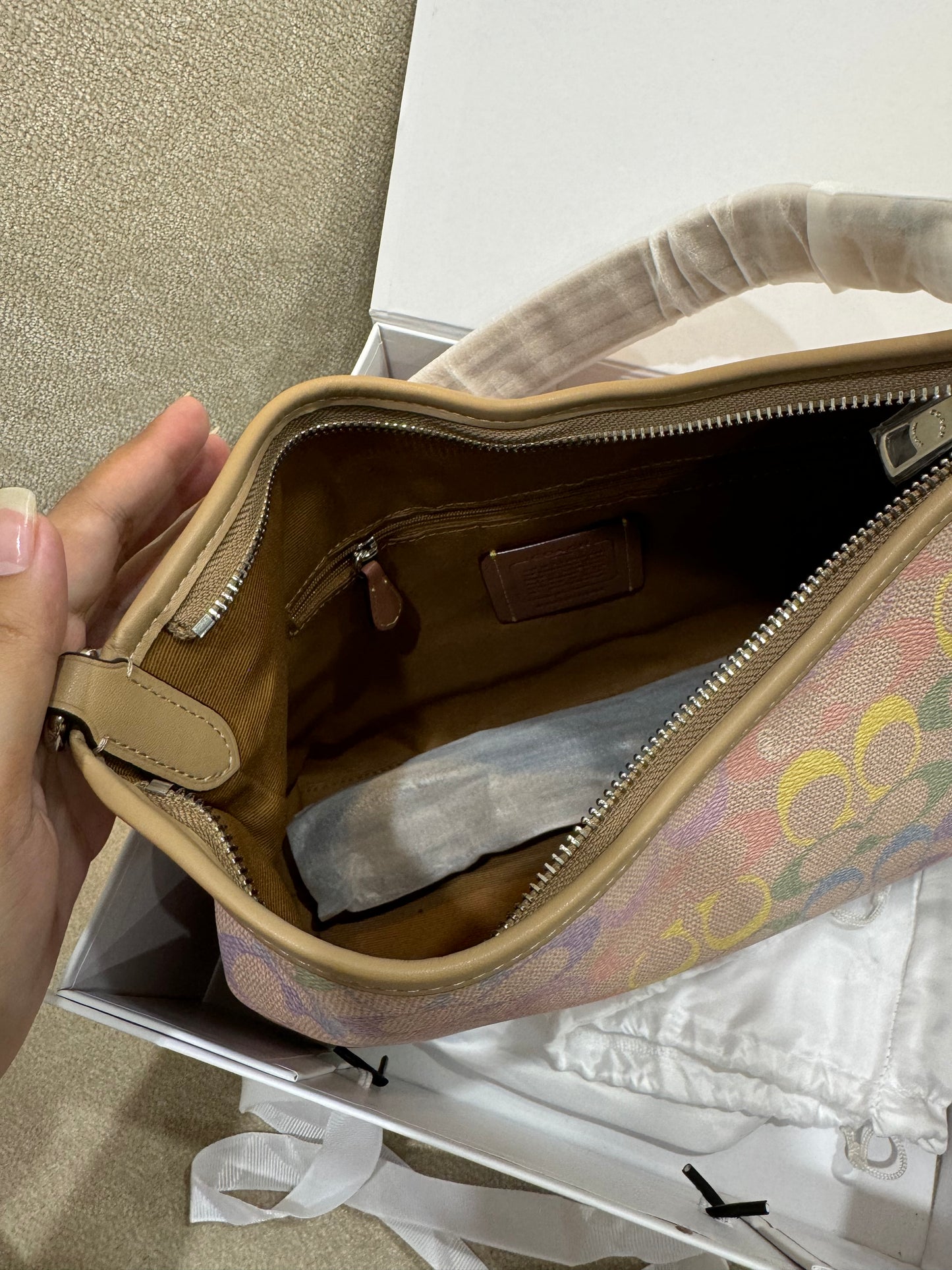Coach Laurel Shoulder Bag In rainbow Signature Canvas