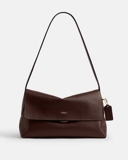 Natural Grain Leather Chelsea Shoulder Bag 30 Maple