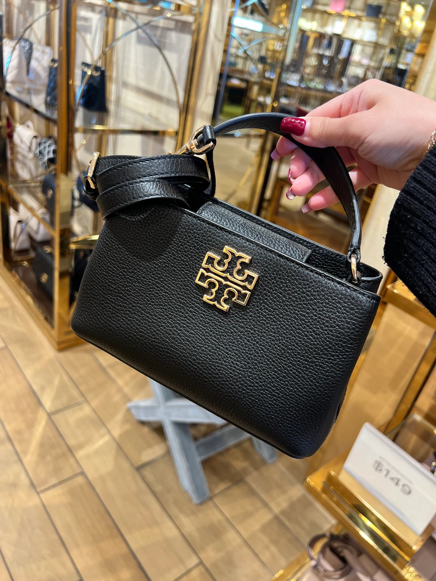 Tory Burch Britten Micro Satchel Bag Black ( preorder 15 days delivery)