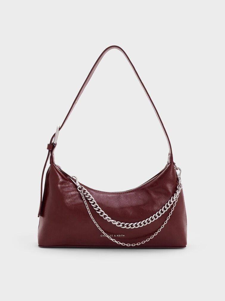 Atwood Chain Shoulder Bag - Burgundy