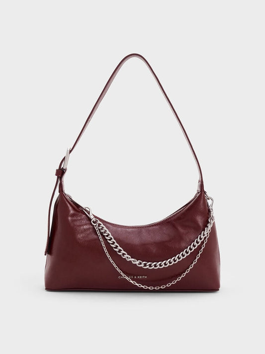 Atwood Chain Shoulder Bag - Burgundy