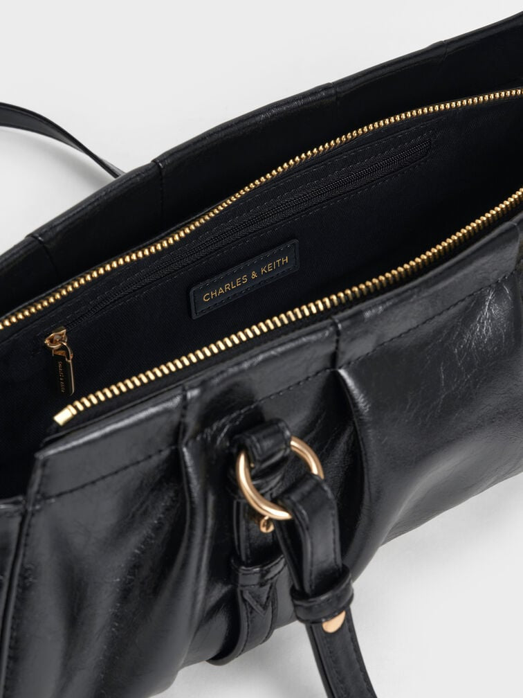 Britton Elongated Shoulder Bag - Black