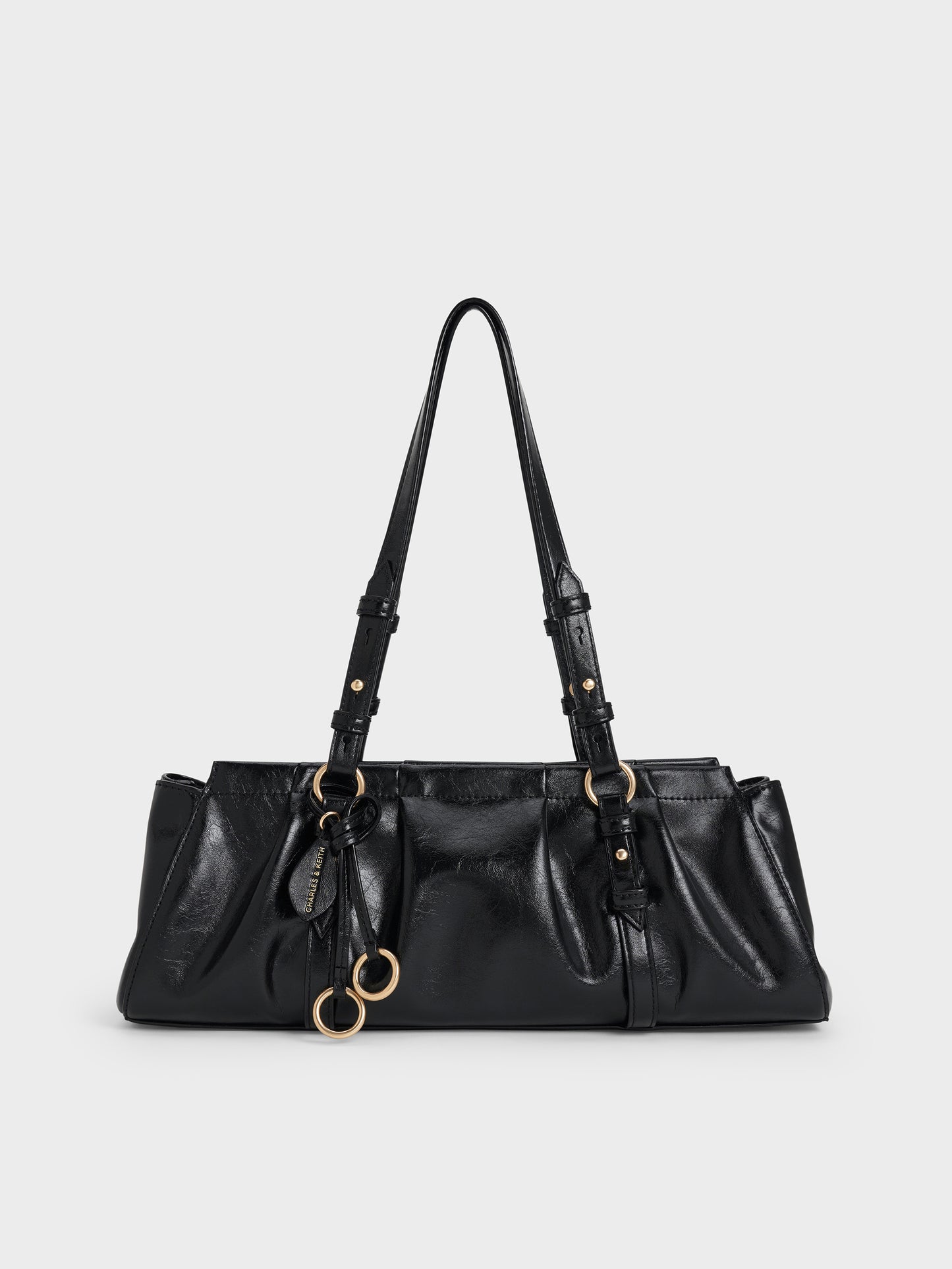 Britton Elongated Shoulder Bag - Black