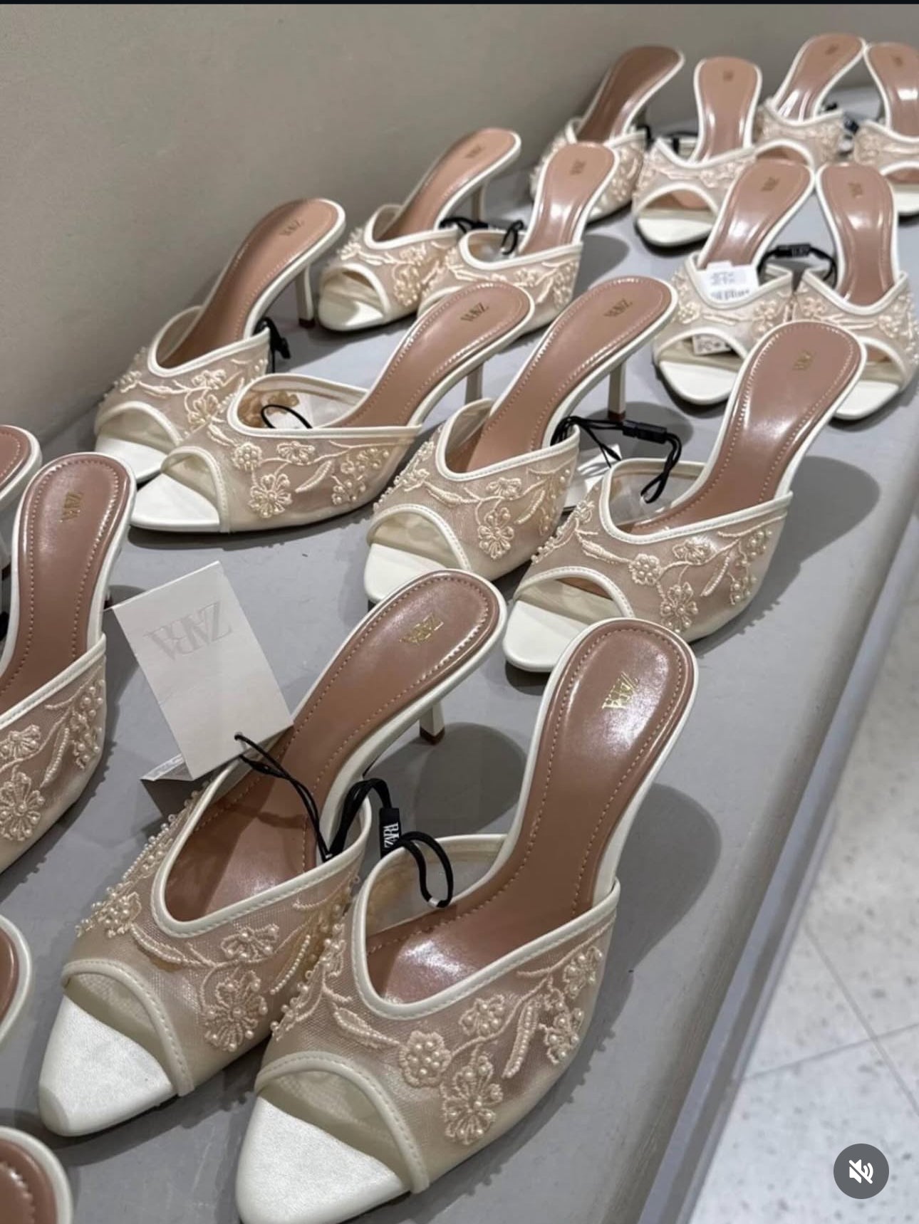 MESH PEARL EMBELLISHED SANDALS - White | ZARA