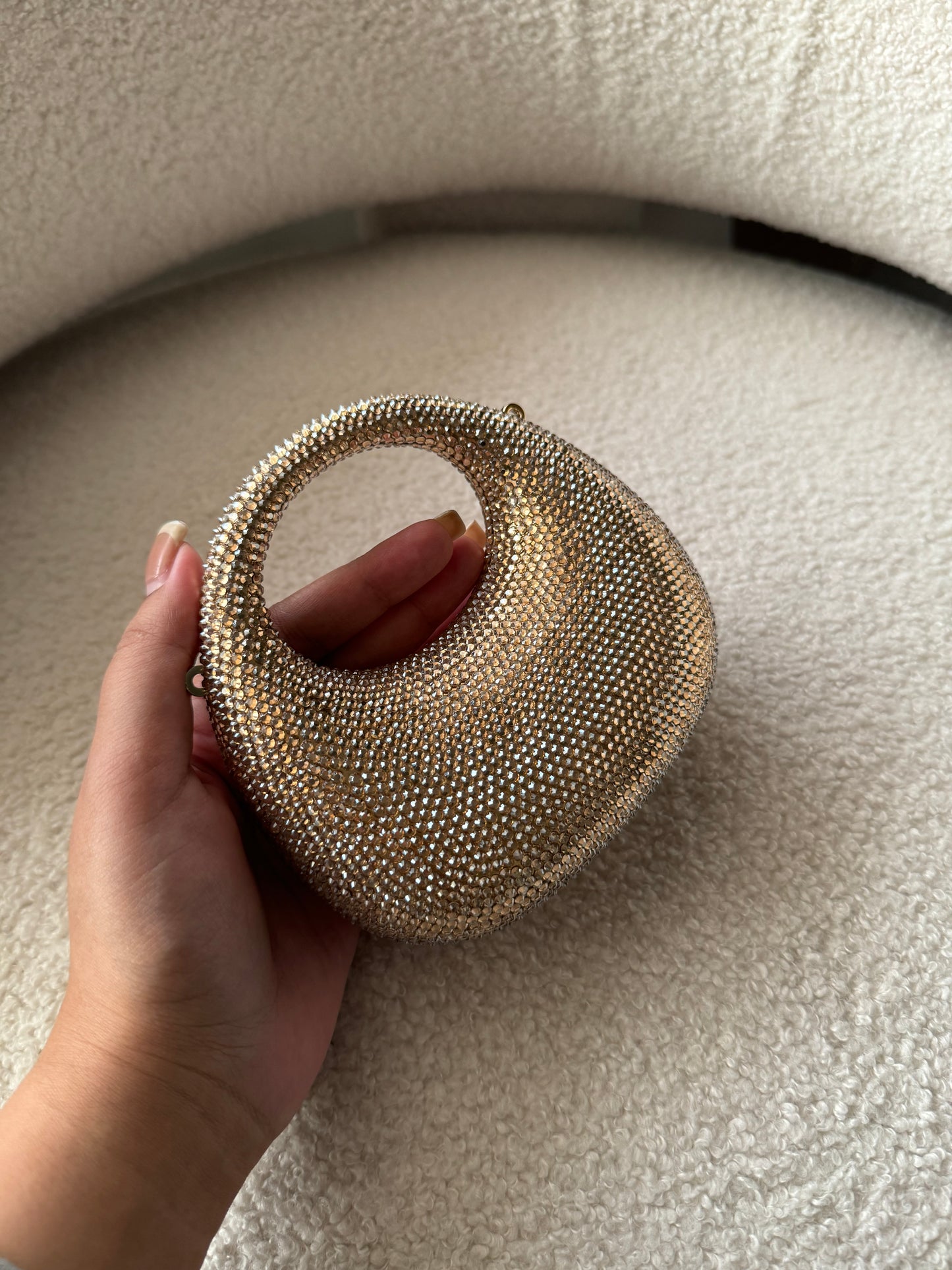 Gold Rhinestone clutch