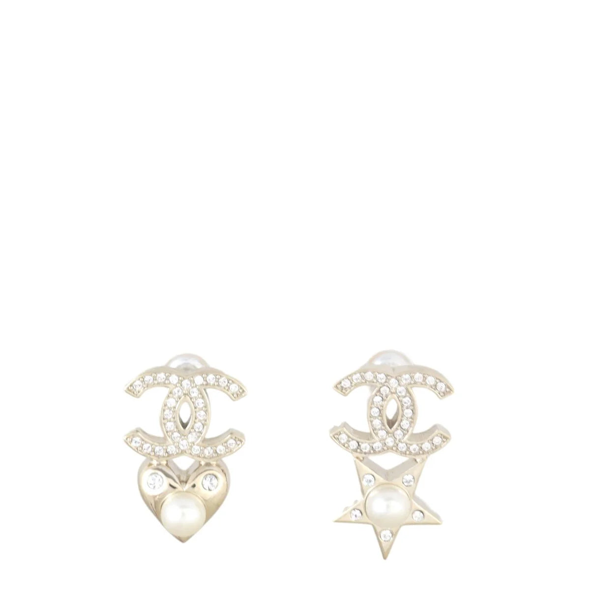 Vintage Chanel star & heart studs