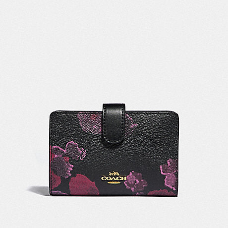 COACH MEDIUM CORNER ZIP WALLET IN SIGNATURE CANVAS
