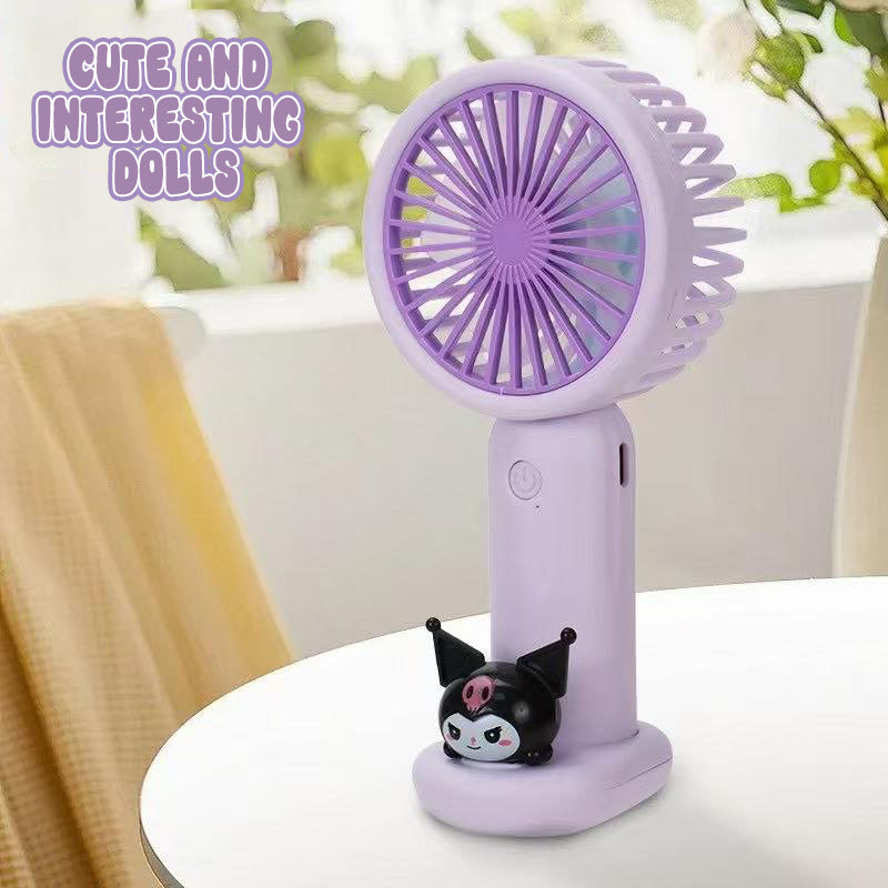 Handy & Rechargeable Mini Anime Cartoon Doll Fan