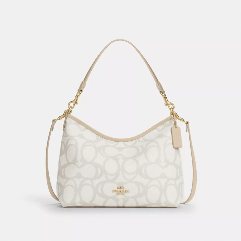 Laurel Small Shoulder Bag In Sketch Signature Canvas