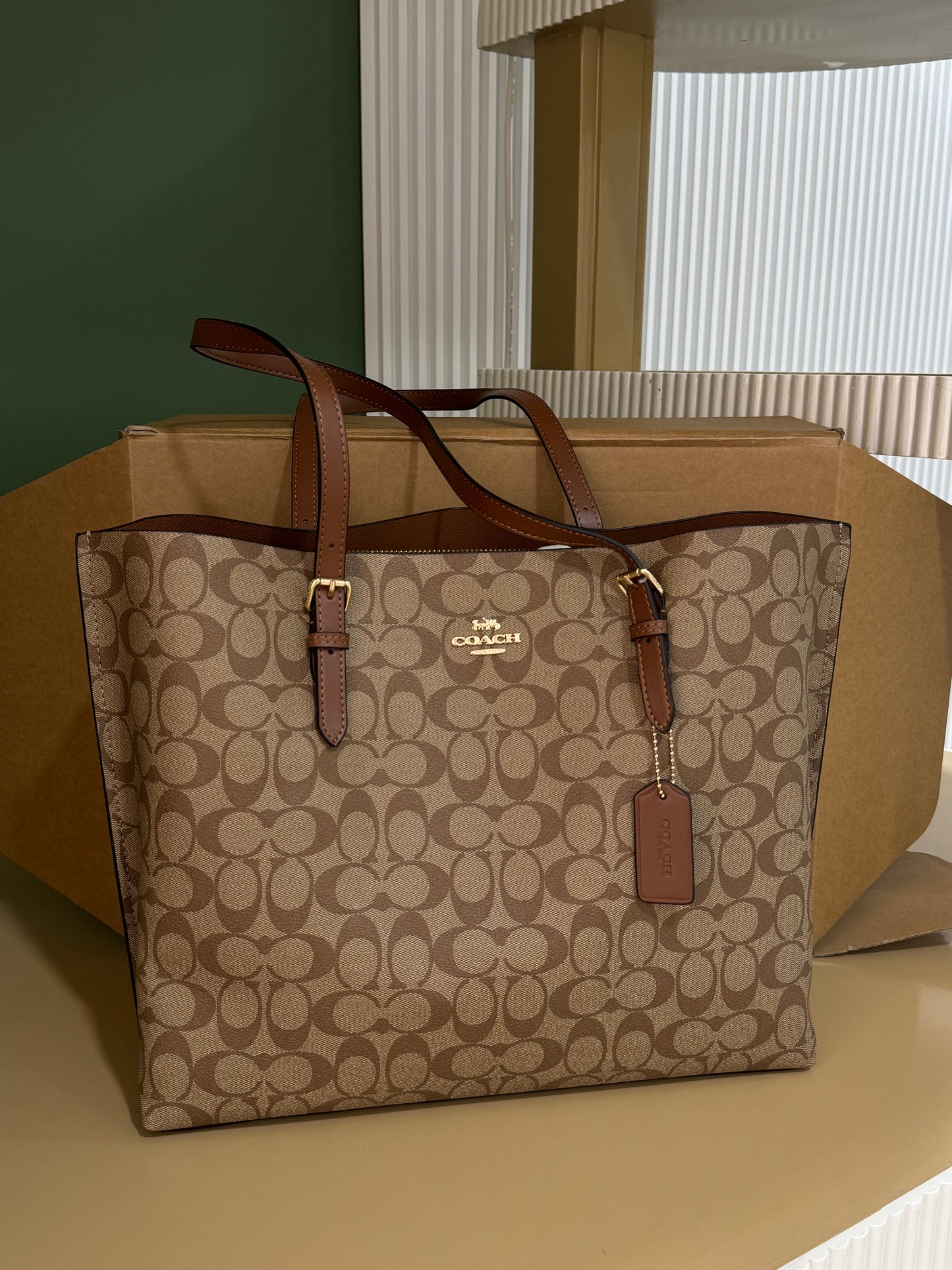 Coach Mollie signature canvas brown