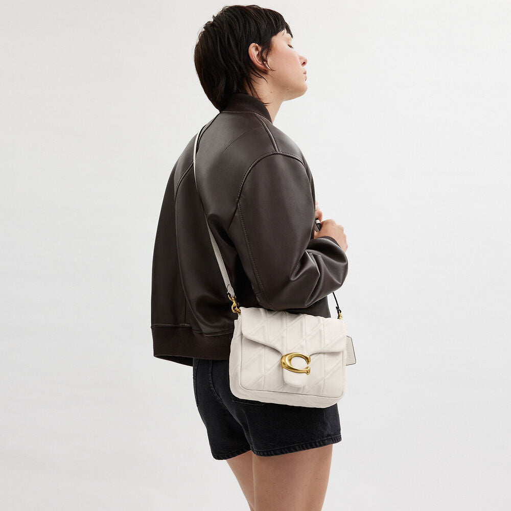 Times Square Tabby 20 Shoulder Bag With Quilting ( chalk)